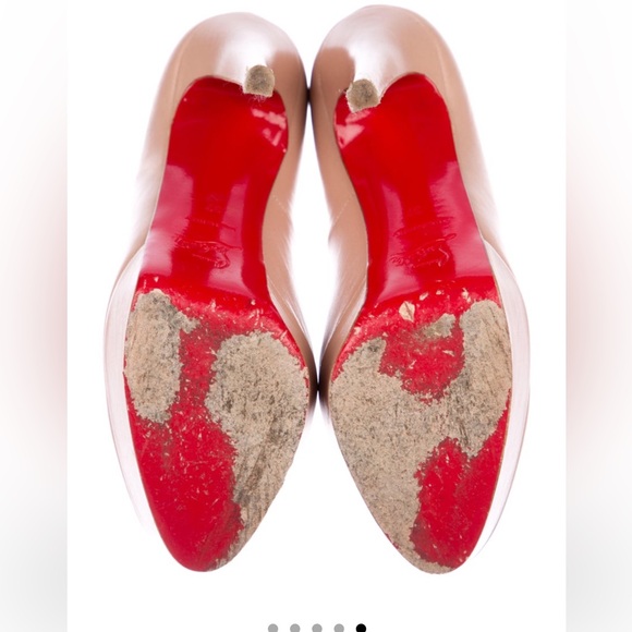 CHRISTIAN LOUBOUTIN NUDE BIANCA 140 PUMPS - Picture 5 of 7